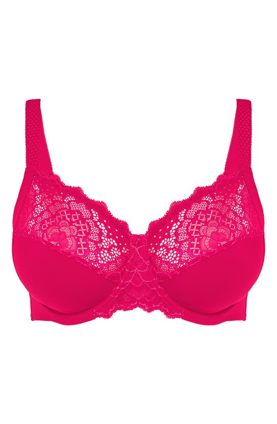 Shop Simone Perele Caresse Underwire Full Cup Bra In Teaberry Pink