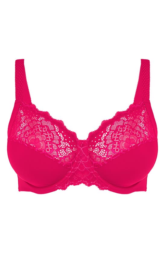 Simone Perele Caresse Underwire Full Cup Bra In Teaberry Pink