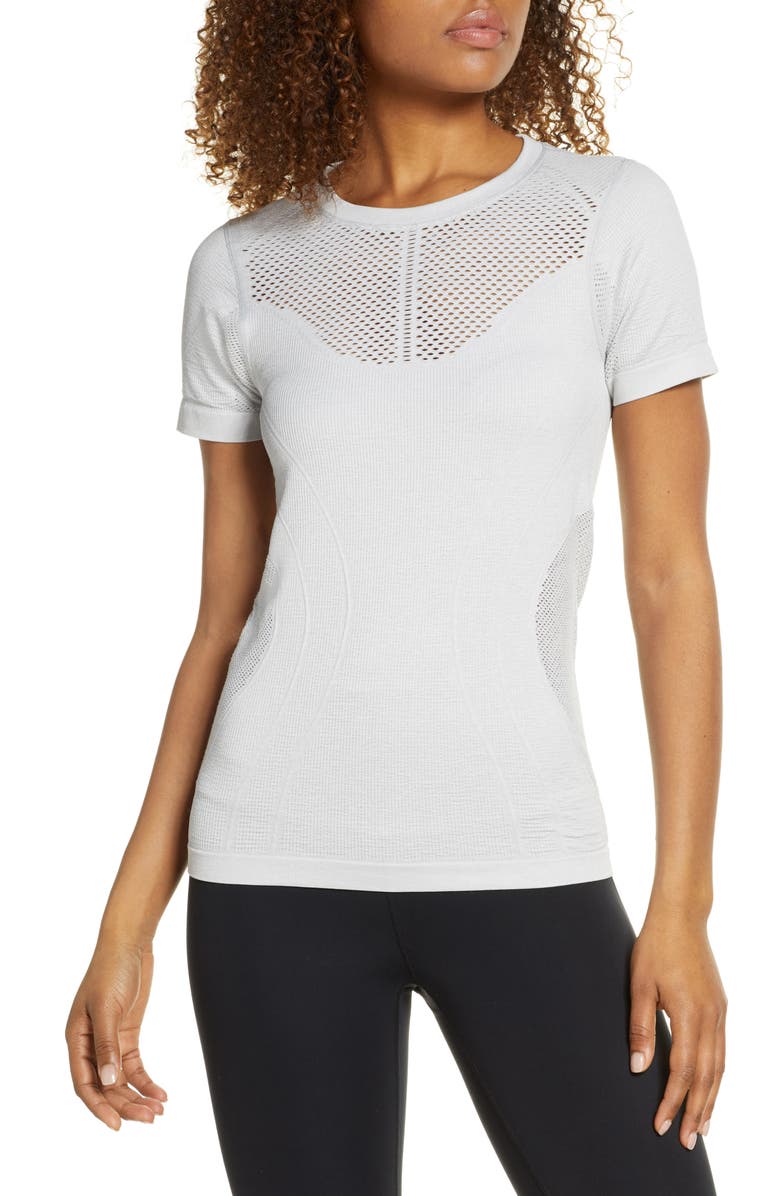 ZELLA Seamless T-Shirt, Main, color, GREY HEATHER