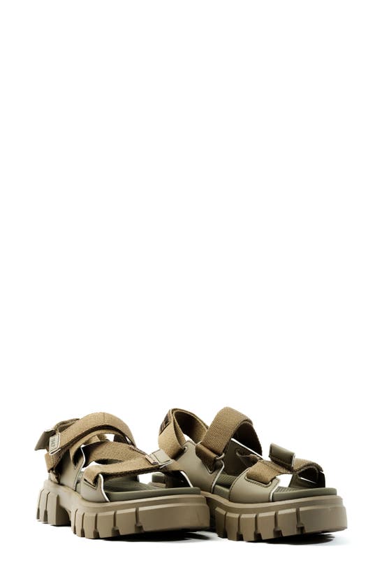 Palladium Revolt Mono Platform Sandal In Dusky Green
