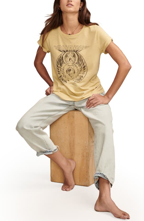 Shop Lucky Brand Journey Beetle Graphic T-shirt In Rich Gold