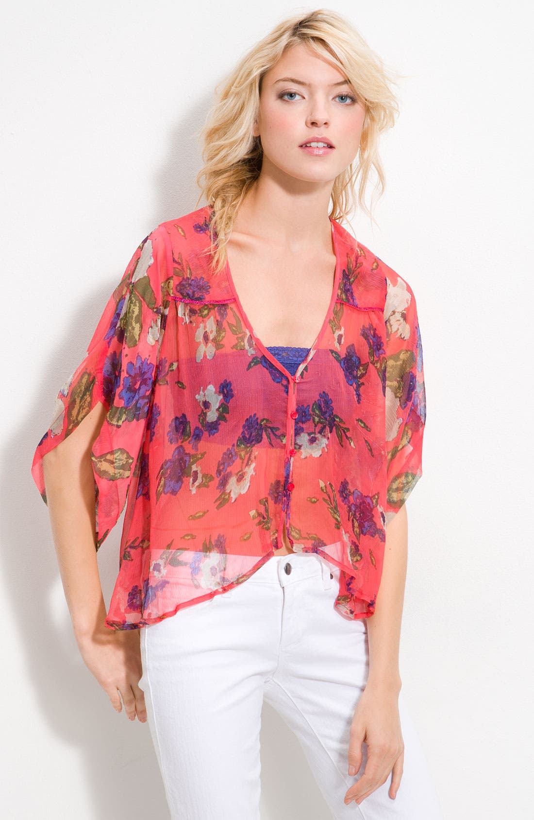 womens sheer kimono tops