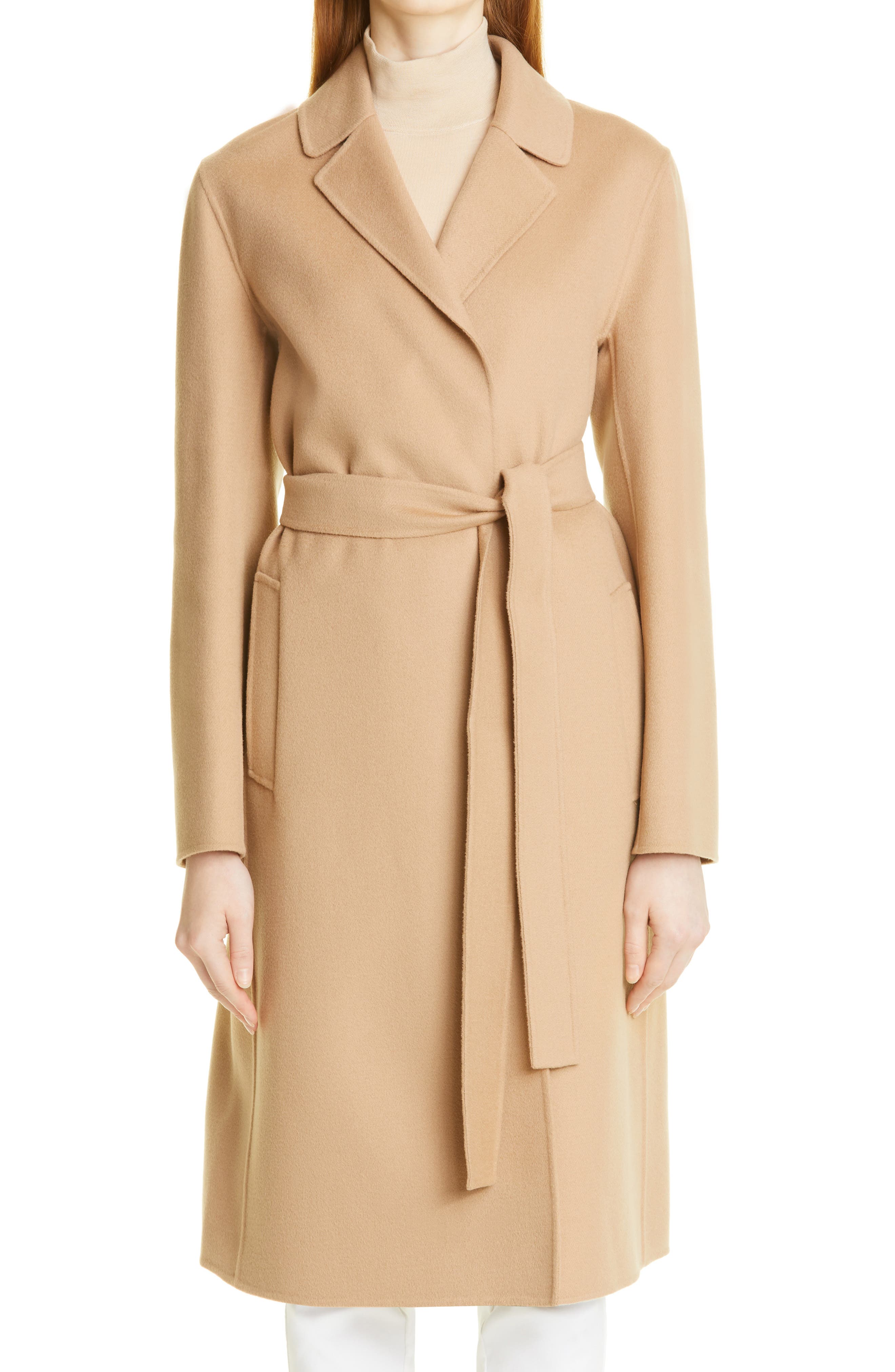 beige wool trench coat