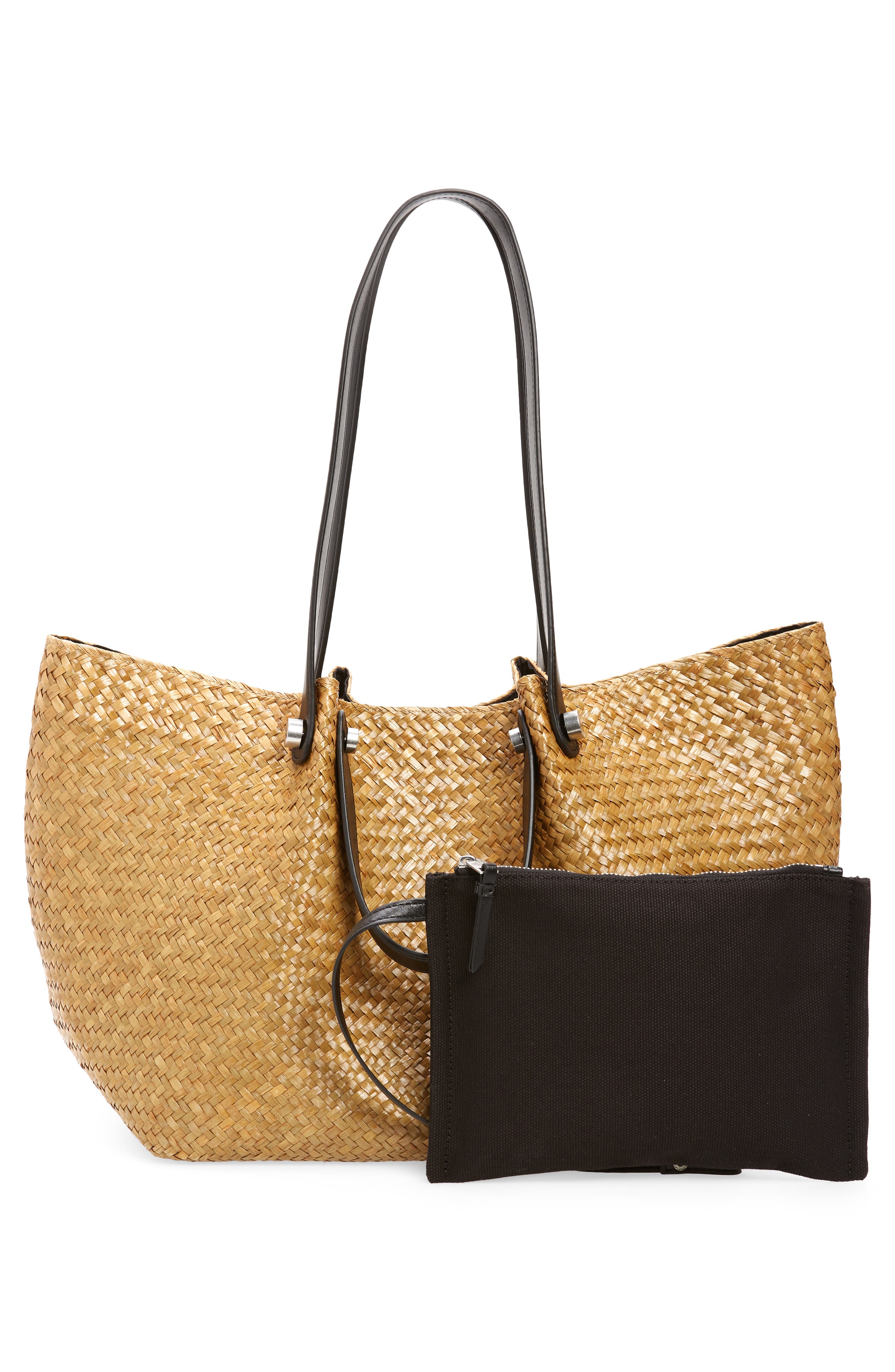 AllSaints Allington Straw Tote Nordstrom