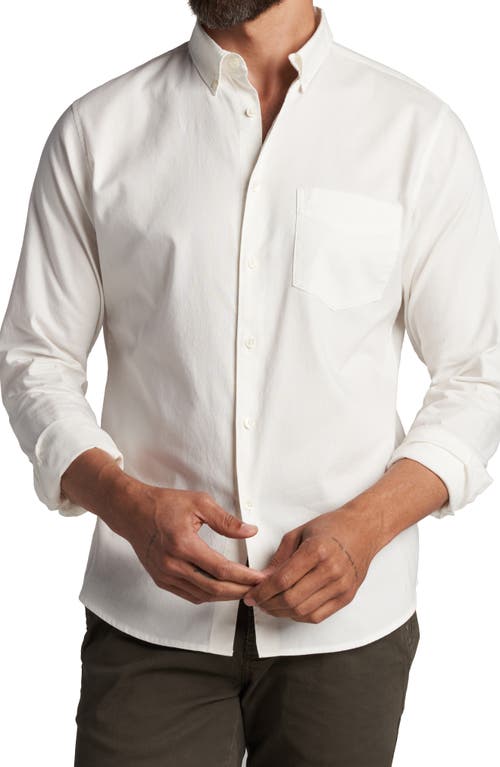 Shop Rowan Henrick Cotton Oxford Button-down Shirt In White