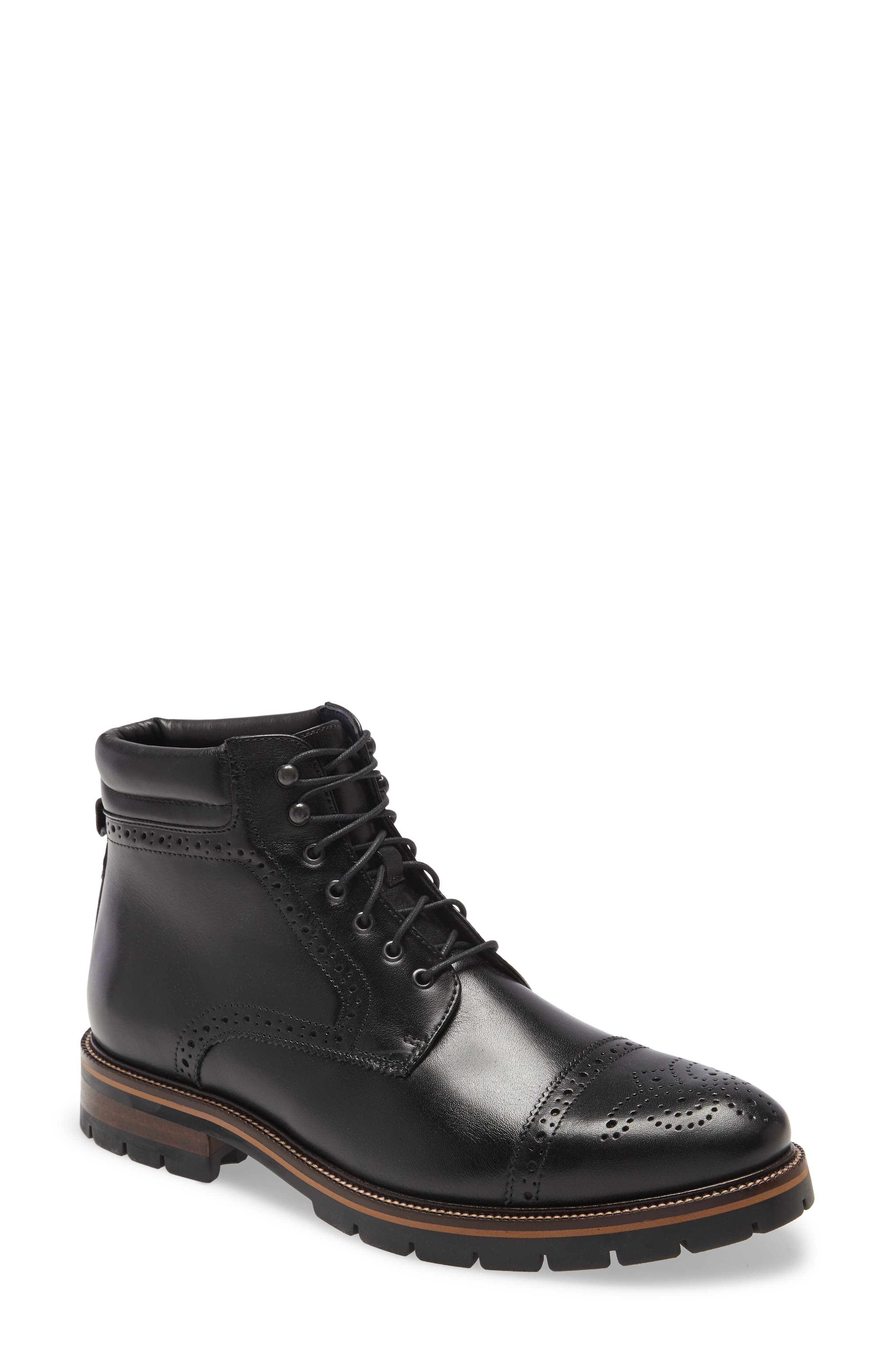 Details about   591986 PF50 Men's Shoes Size 10 M Dark Tan Leather Lace Up Johnston & Murphy 