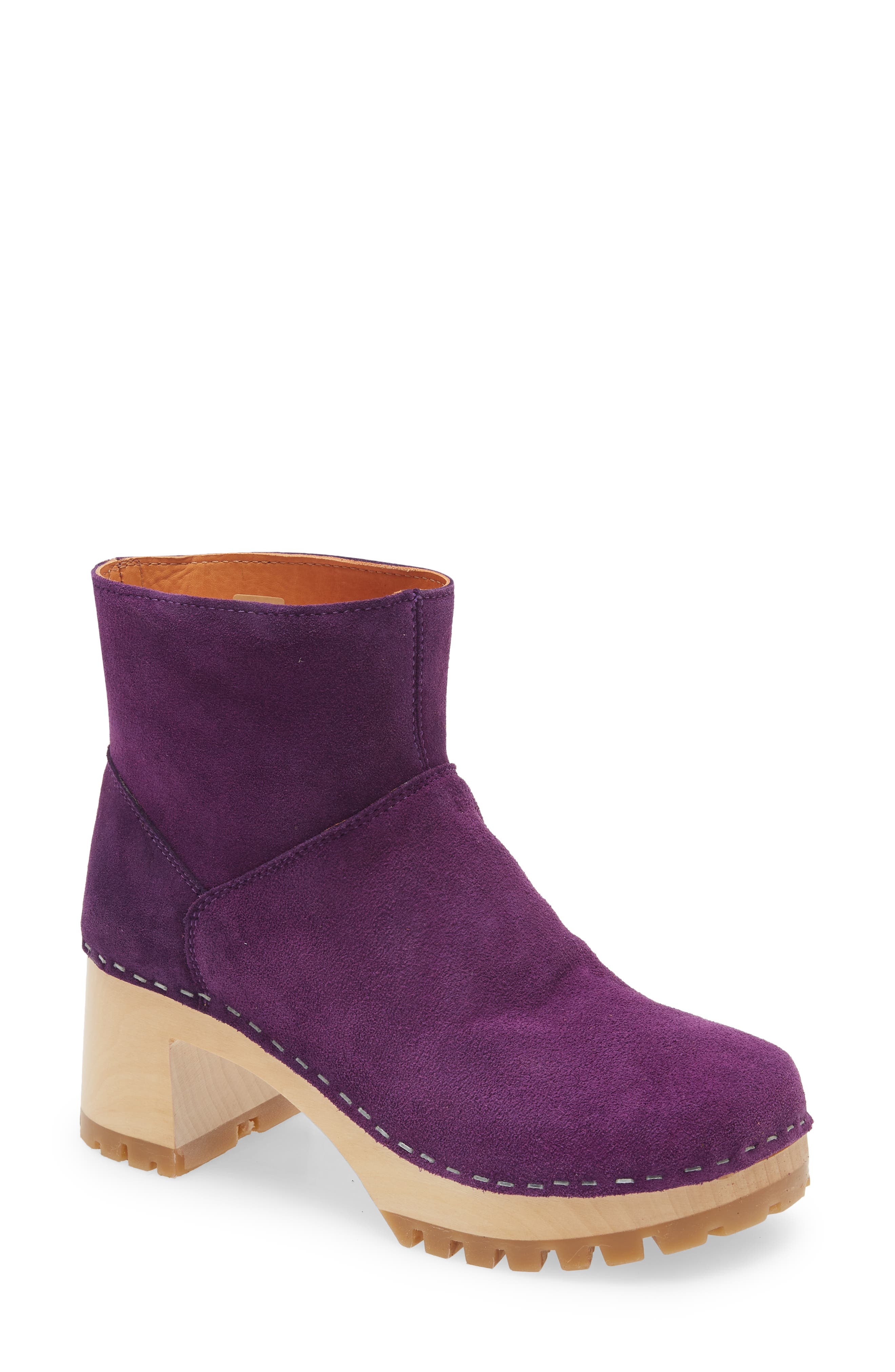 dark purple booties