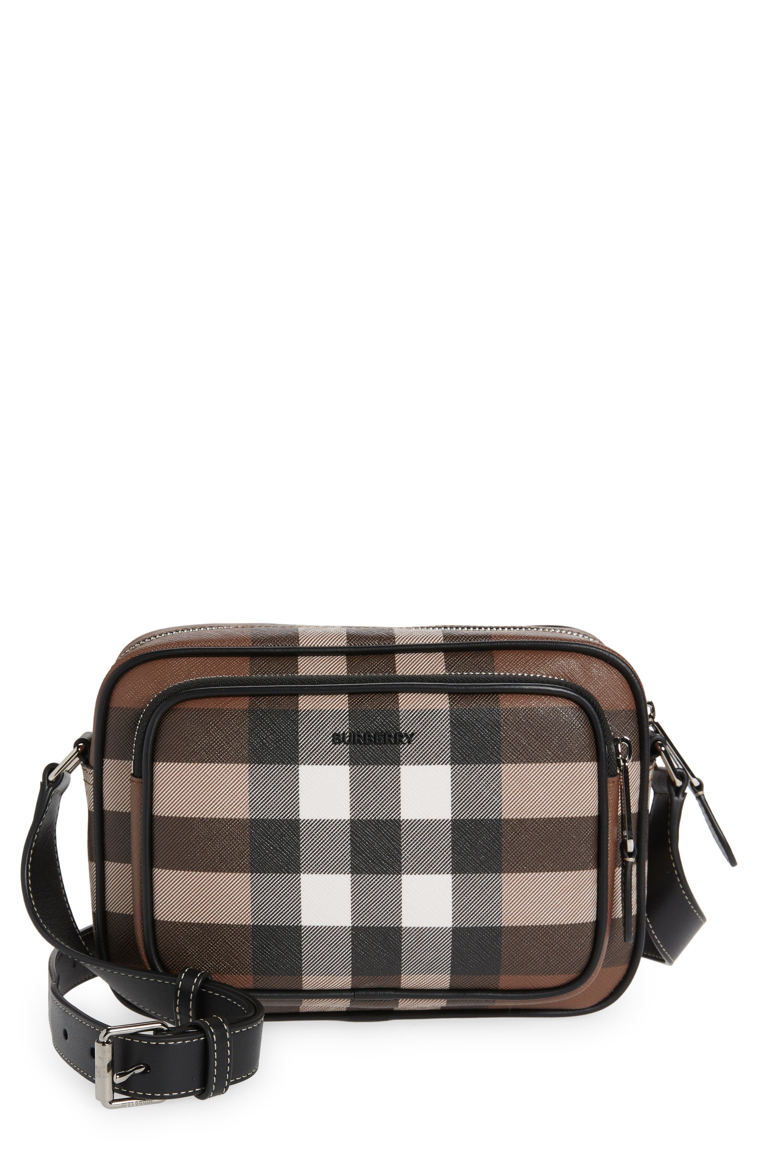 paddy check canvas crossbody bag