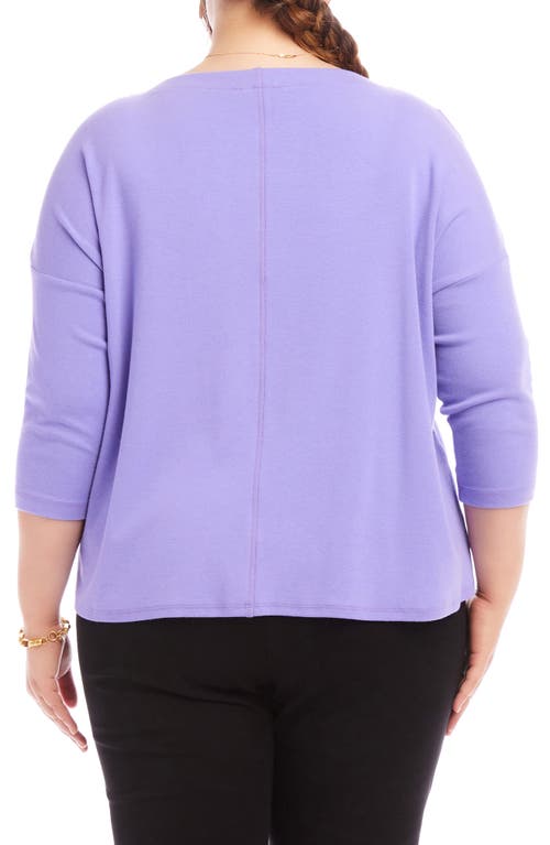 Shop Karen Kane Hemp & Organic Cotton Blend T-shirt In Lavender