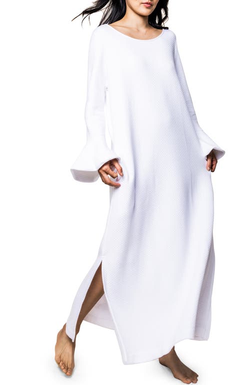 Petite Plume Ophelia Luxe Pima Cotton Nightgown White at Nordstrom,