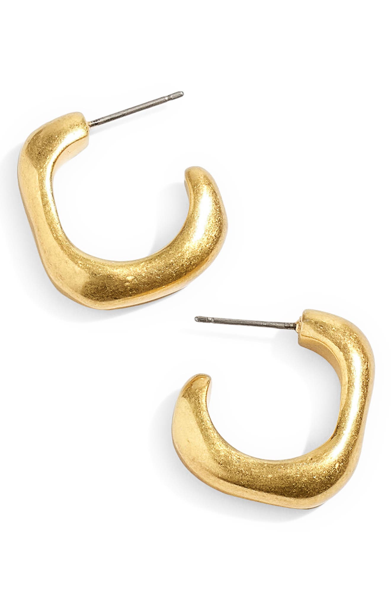Madewell Angled Chunky Small Hoop Earrings Nordstromrack