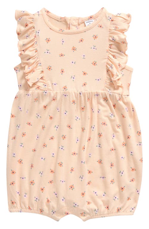 Shop Nordstrom Floral Ruffle Romper In Pink Scallop Picnic Daisy