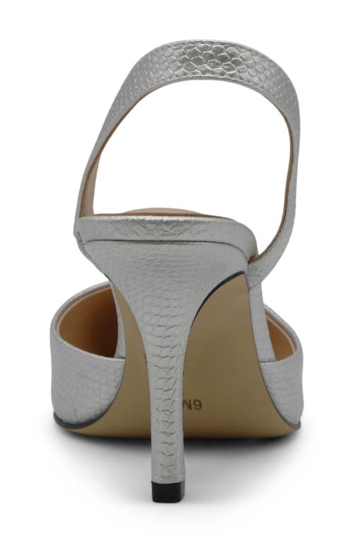 Charles By Charles David Iniko Slingback Pointed Toe Pump In Silver