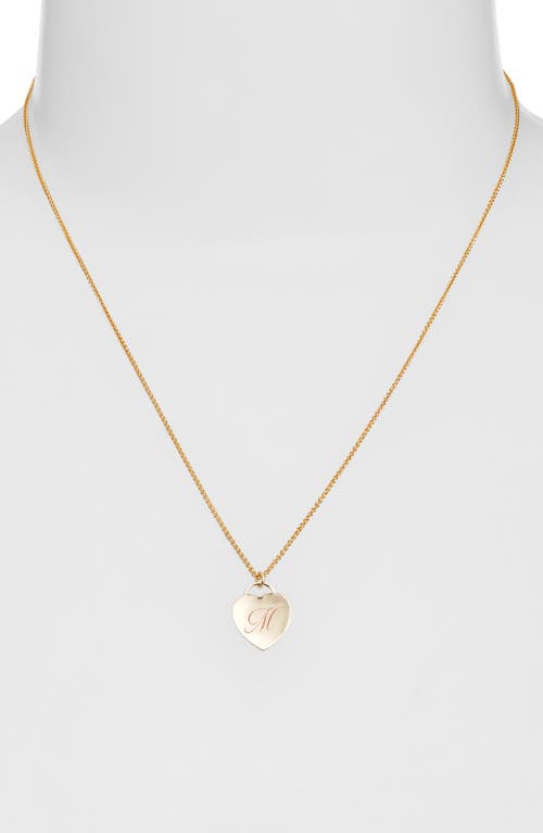 Shop Set & Stones Alice Initial Heart Pendant Necklace In Gold/m