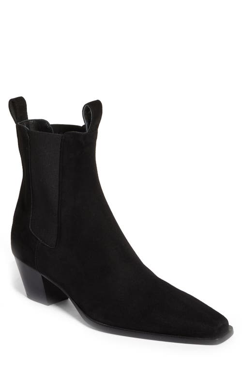 TOTEME The City Block Heel Chelsea Boot Black at Nordstrom,