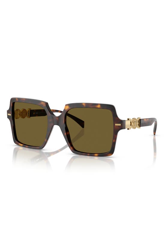 Versace Medusa Head Square-frame Sunglasses In Havana
