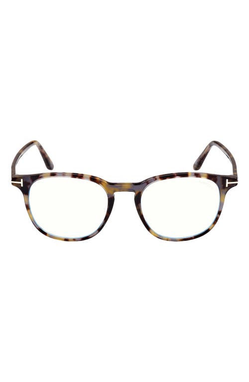 TOM FORD 50mm Blue Light Blocking Glasses in Colored Havana at Nordstrom