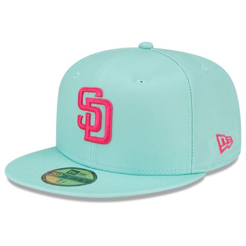 Florida Marlins 25th Anniversary New Era 59FIFTY Fitted Hat (Glow in The Dark Seashore Oceanside Gray Under BRIM) 7 1/8