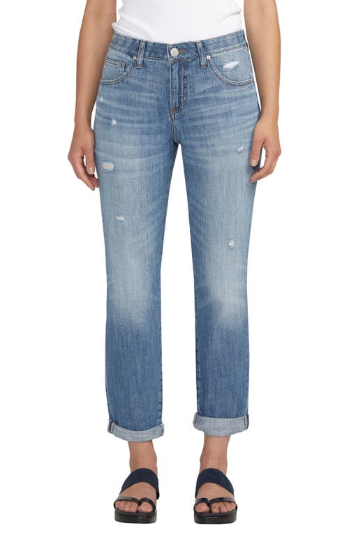 Carter Mid Rise Girlfriend Jeans in Spring Stream Blue