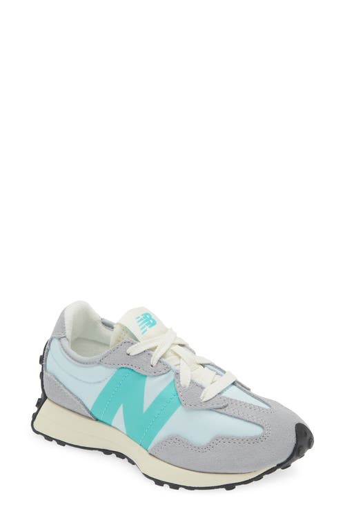 New Balance Kids' 327 Sneaker In Aluminum Grey/cyber Jade