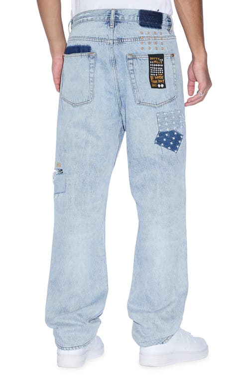 Shop Ksubi Anti K Mills Ripped & Patched Jeans In Denim