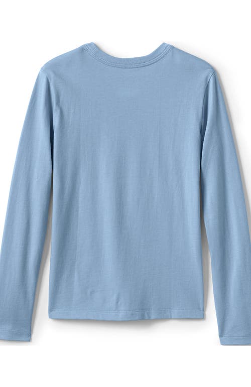 Shop Lands' End School Uniform Girls Long Sleeve Essential T-shirt In Chambray Blue