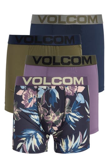 Volcom 4-pack Boxer Briefs In Blue Multi