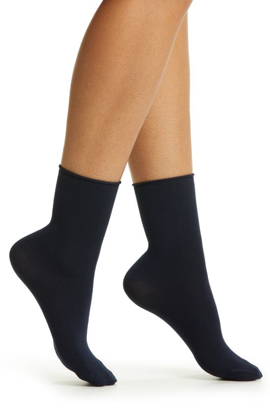 Oroblu Cheryl Quarter Socks In Blue