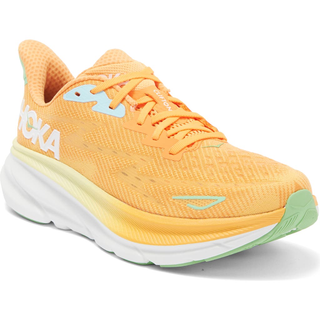 Hoka Clifton 9 Running Shoe In Orange
