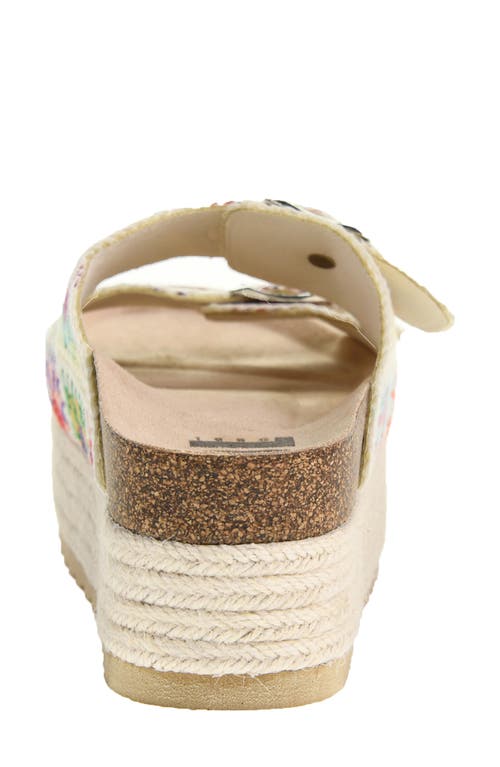 Shop Dirty Laundry Pretends Espadrille Platform Slide Sandal In Beige Multi