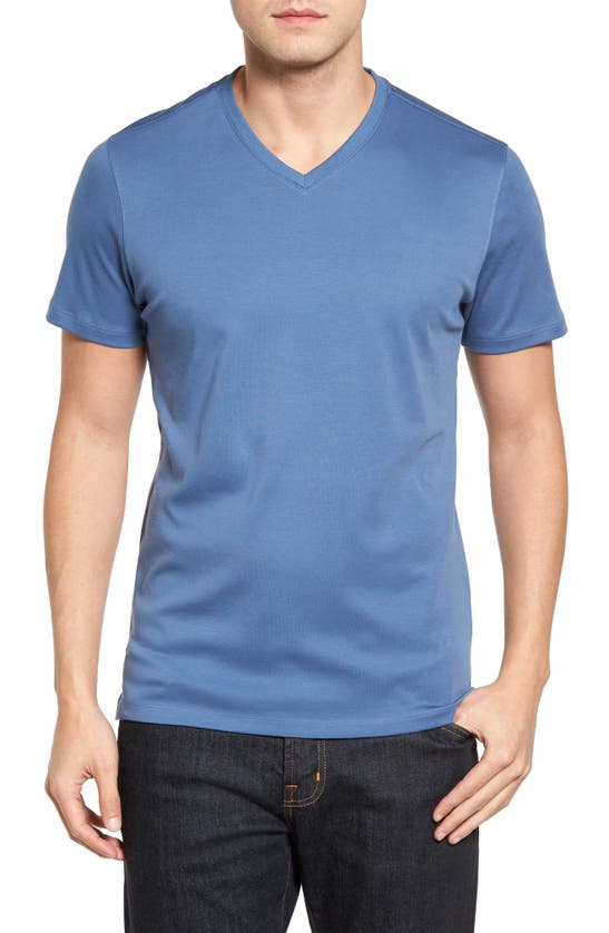 Robert Barakett Georgia Regular Fit V-neck T-shirt In Belvedere Blue