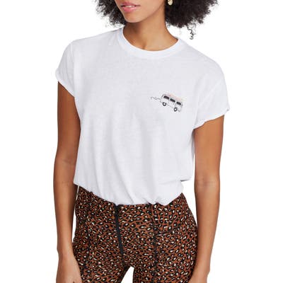 Free People Wipe Out Graphic Tee, White