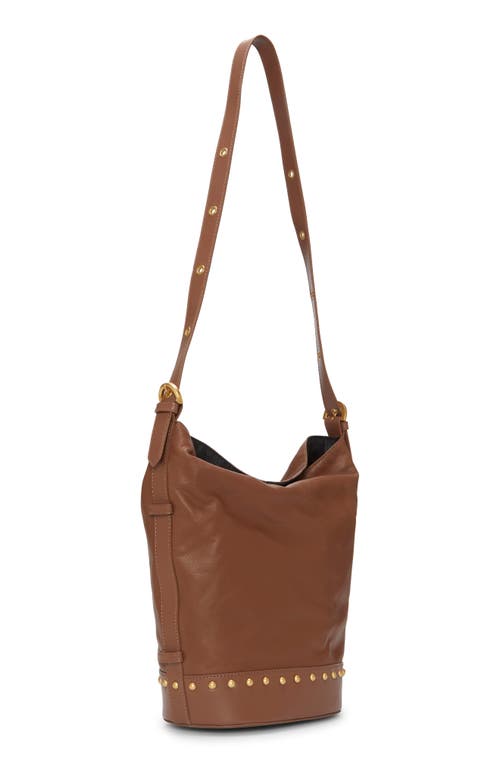 Shop Vince Camuto Jocea Leather Crossbody Bucket Bag In Brown