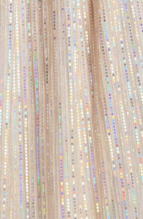 Shop Love, Nickie Lew Kids' Zia Foil Dot Party Dress In Blush/silver