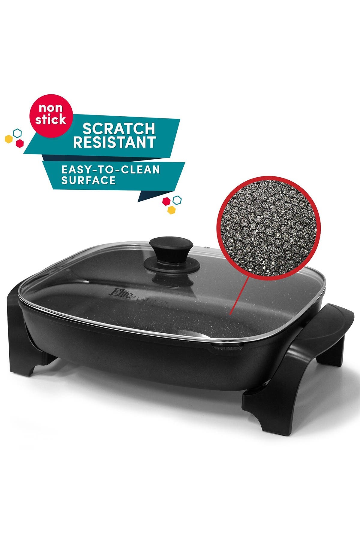 Maximatic Elite Platinum 8qt. Jumbo Electric Skillet W/ Easypour
