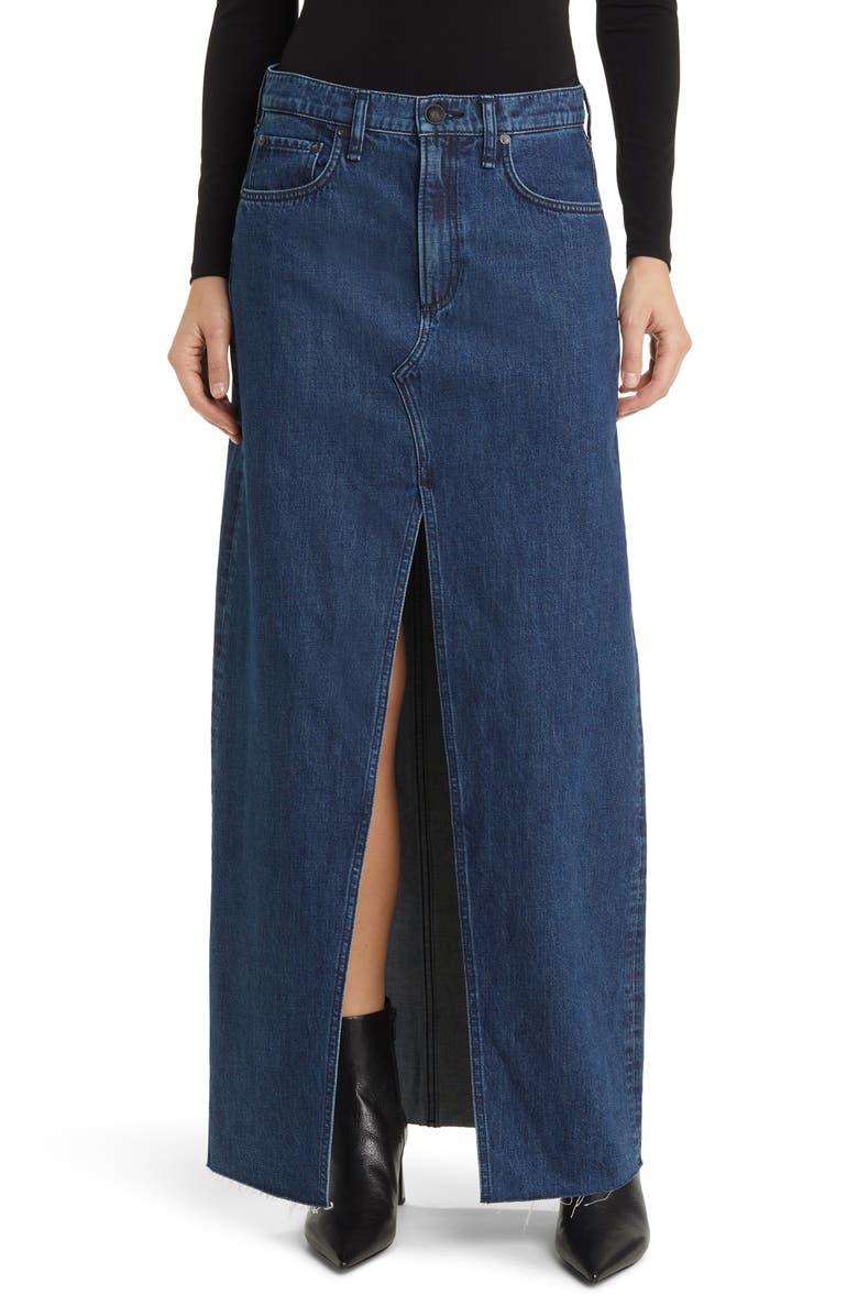 rag & bone Avery Denim Maxi Skirt | Nordstrom