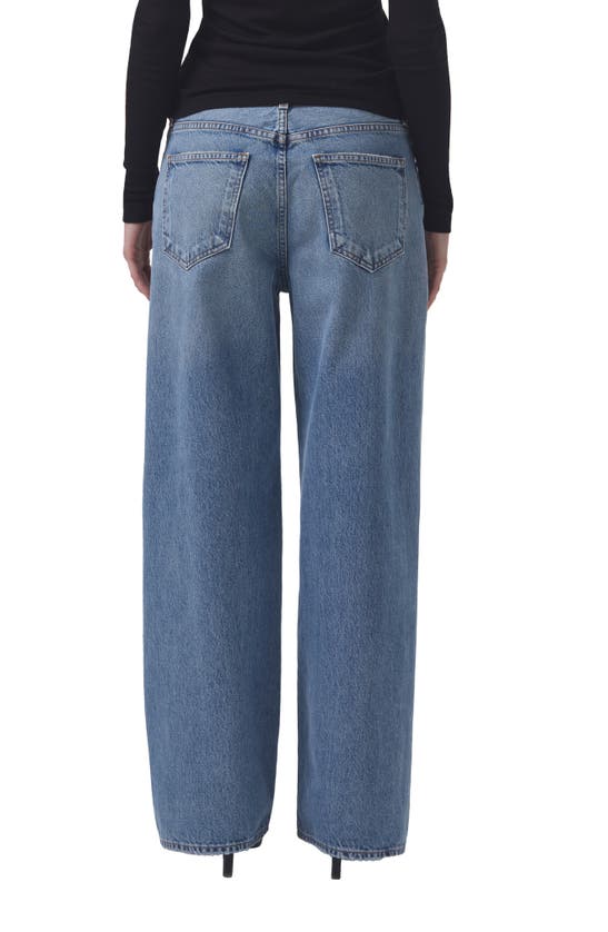 Agolde Low Slung Baggy Wide-leg Organic-blend Jeans In Libertine