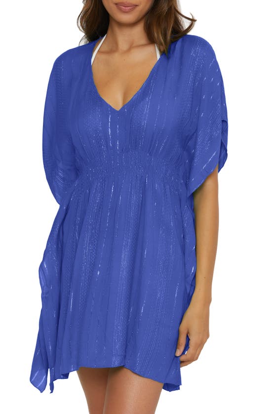 Shop Becca Radiance Woven Cover-up Tunic In Ultra Marine