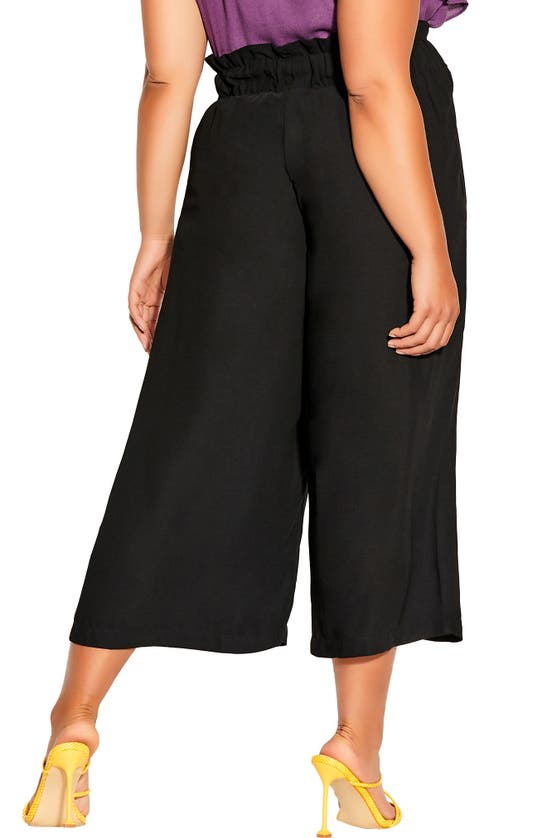 Shop City Chic Easy Crop Belted Pants In Black