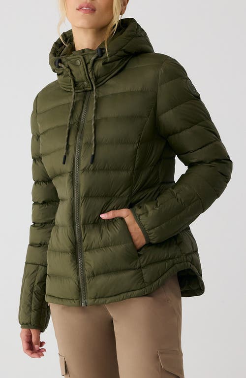 Emeline Water Repellent 550 Fill Power Down Puffer Jacket in Moss