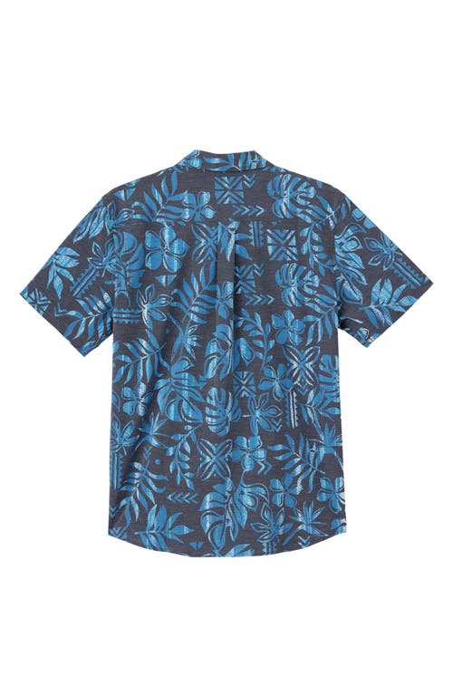 Shop O'neill Trvlr Traverse Stripe Upf 50+ Button-up Shirt In Black/blue