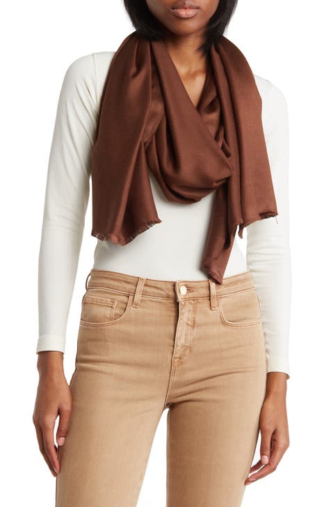 Designer Inspired H scarf Cream and Tan