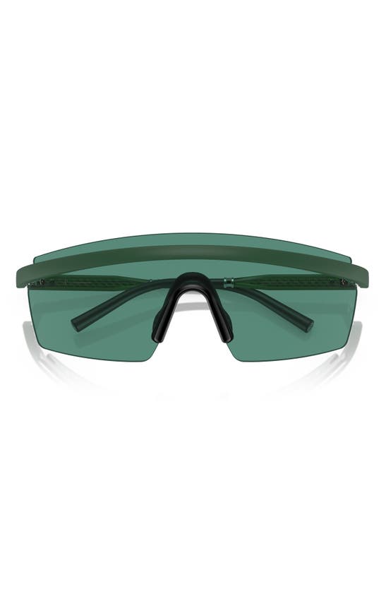 Oliver Peoples Roger Federer 135mm Shield Sunglasses In Matte Green