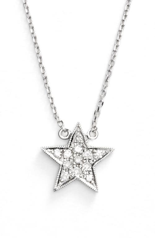 'Julianne Himiko' Diamond Star Pendant Necklace in White Gold