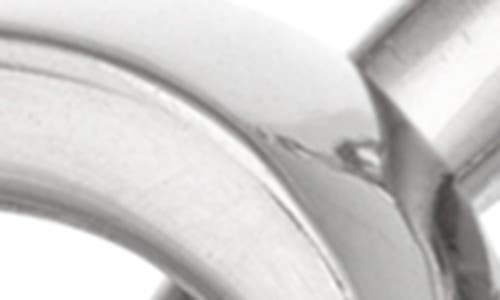 Fzn Sterling Silver Double Heart Pendant Necklace In Silver