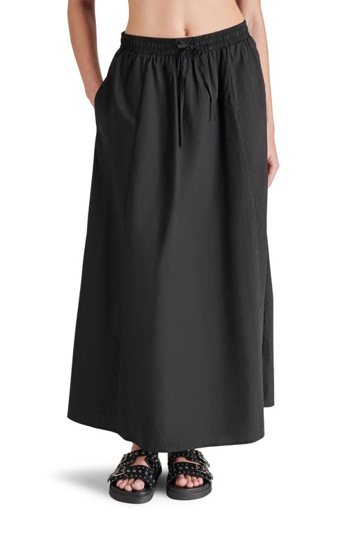 Shop Steve Madden Sunny Cotton Maxi Skirt In Black