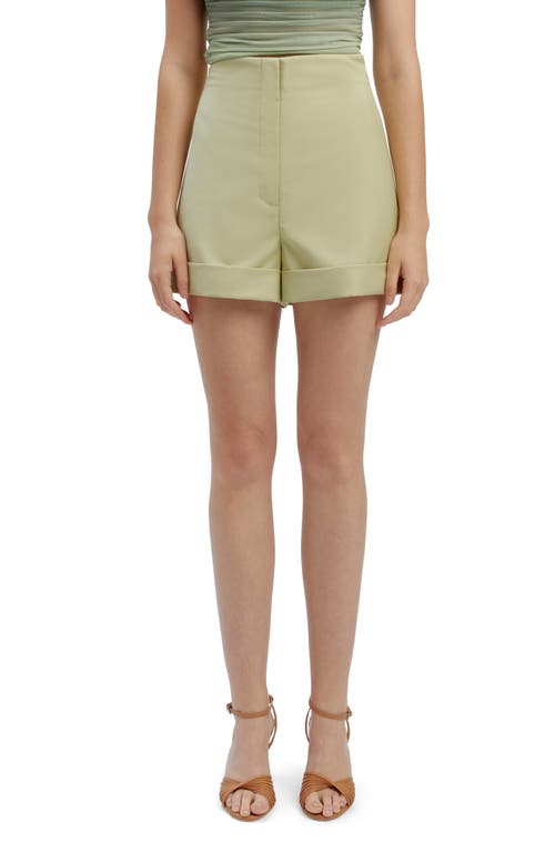 Bardot Anna High Waist Shorts In Pale Khaki