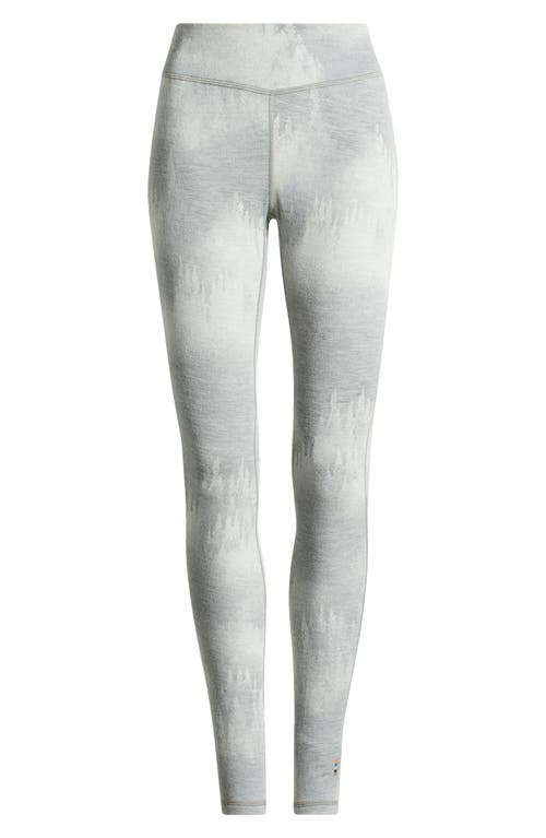 Smartwool Classic Thermal Merino Base Layer Leggings In Light Gray Foggy Pines