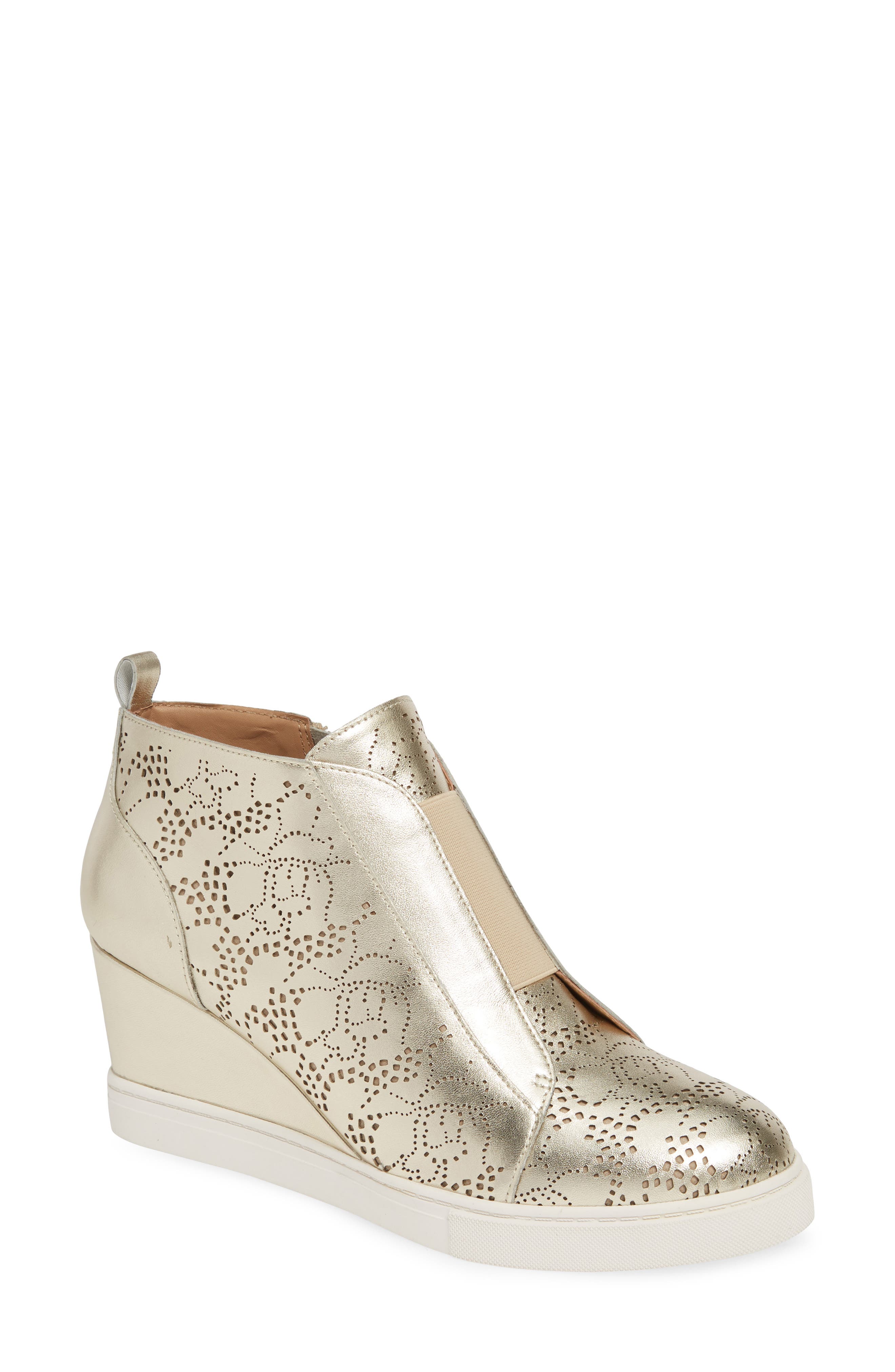 Linea Paolo Felicia Ii Wedge Bootie, Metallic