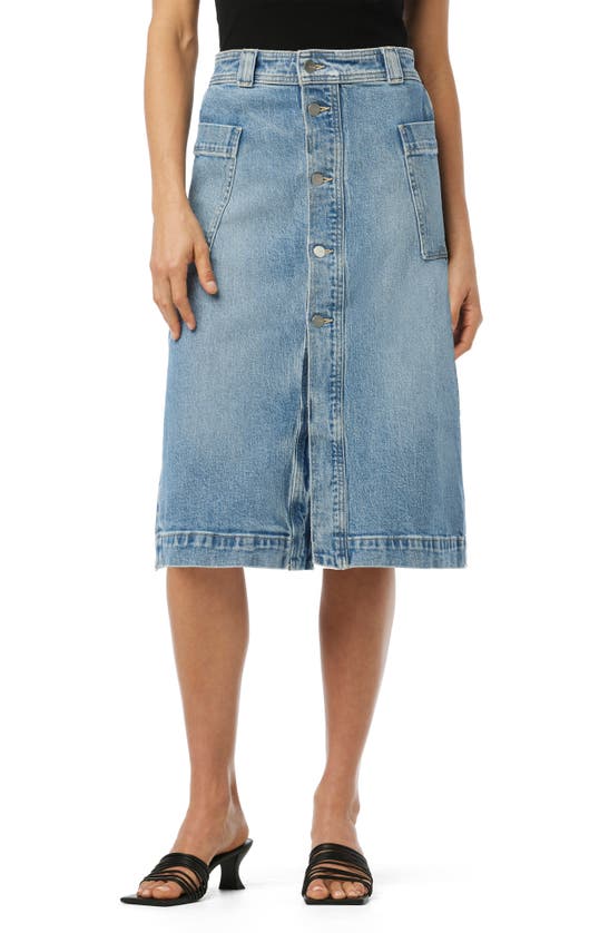 Shop Joe's The Phoebe Patch Pocket Denim Midi Skirt In So Special